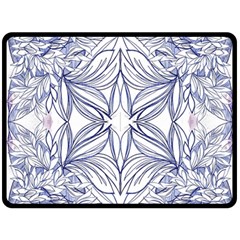 Blue biro repeats IV Fleece Blanket (Large) 