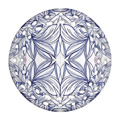 Blue biro repeats IV Ornament (Round Filigree)