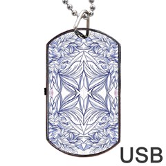 Blue biro repeats IV Dog Tag USB Flash (One Side)