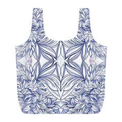 Blue biro repeats IV Full Print Recycle Bag (L)