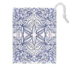 Blue biro repeats IV Drawstring Pouch (4XL)