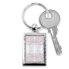 Inked Petals On Pink Key Chain (rectangle) by kaleidomarblingart