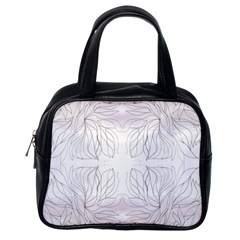 Inked Petals On Pink Classic Handbag (one Side) by kaleidomarblingart