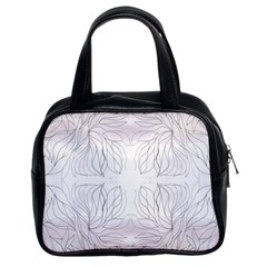 Inked Petals On Pink Classic Handbag (two Sides) by kaleidomarblingart