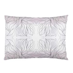 Inked Petals On Pink Pillow Case by kaleidomarblingart