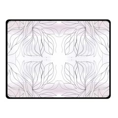 Inked Petals On Pink Fleece Blanket (small) by kaleidomarblingart