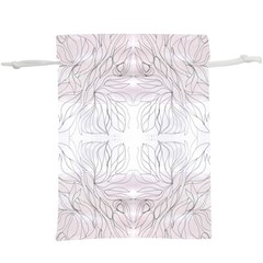 Inked Petals On Pink  Lightweight Drawstring Pouch (xl) by kaleidomarblingart