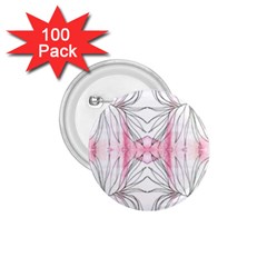 Line Drawing On Pink 1 75  Buttons (100 Pack)  by kaleidomarblingart