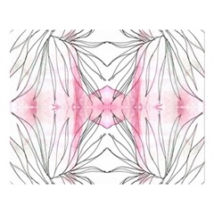 Line Drawing On Pink Double Sided Flano Blanket (large)  by kaleidomarblingart