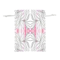 Line Drawing On Pink Lightweight Drawstring Pouch (m) by kaleidomarblingart