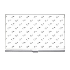 Stylized Bird Cartoon Drawing Pattern Business Card Holder by dflcprintsclothing