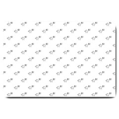 Stylized Bird Cartoon Drawing Pattern Large Doormat  by dflcprintsclothing