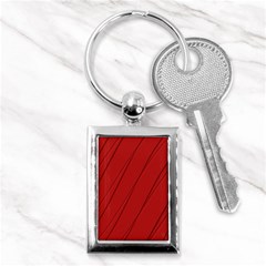 Print Cornell Red Pattern Design Key Chain (rectangle) by dflcprintsclothing