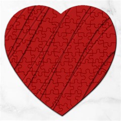 Print Cornell Red Pattern Design Jigsaw Puzzle (heart) by dflcprintsclothing