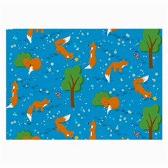 Red Fox In The Forest Large Glasses Cloth by SychEva