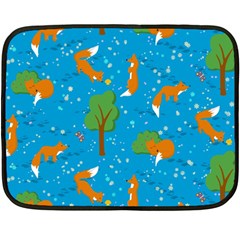 Red Fox In The Forest Fleece Blanket (mini) by SychEva