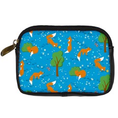 Red Fox In The Forest Digital Camera Leather Case by SychEva