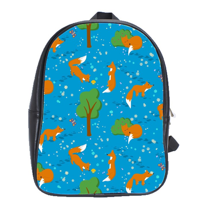 Red Fox In The Forest School Bag (Large)