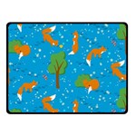 Red Fox In The Forest Fleece Blanket (Small) 50 x40  Blanket Front