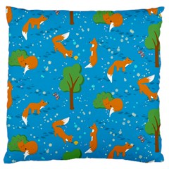 Red Fox In The Forest Large Cushion Case (two Sides) by SychEva