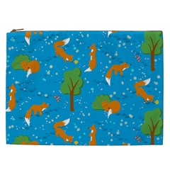 Red Fox In The Forest Cosmetic Bag (xxl) by SychEva