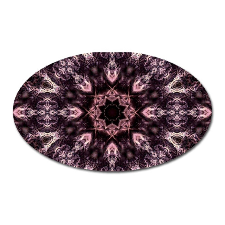 Rose Gold Mandala Oval Magnet