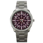 Rose Gold Mandala Sport Metal Watch Front