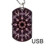 Rose Gold Mandala Dog Tag USB Flash (Two Sides) Front