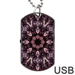 Rose Gold Mandala Dog Tag USB Flash (Two Sides) Back