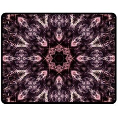 Rose Gold Mandala Double Sided Fleece Blanket (medium)  by MRNStudios