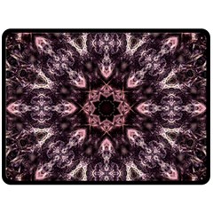 Rose Gold Mandala Double Sided Fleece Blanket (large)  by MRNStudios