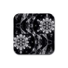 Gemini Mandala Rubber Square Coaster (4 Pack)  by MRNStudios