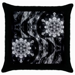 Gemini Mandala Throw Pillow Case (black) by MRNStudios