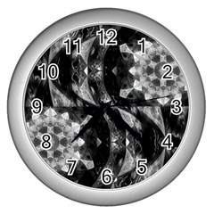 Gemini Mandala Wall Clock (silver) by MRNStudios