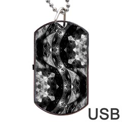 Gemini Mandala Dog Tag Usb Flash (one Side) by MRNStudios