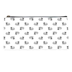 Funny Monster Feline Drawing Motif Pattern Pencil Case by dflcprintsclothing