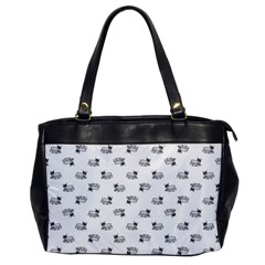 Funny Monster Feline Drawing Motif Pattern Oversize Office Handbag by dflcprintsclothing