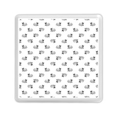 Funny Monster Feline Drawing Motif Pattern Memory Card Reader (square) by dflcprintsclothing