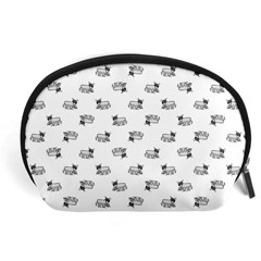 Funny Monster Feline Drawing Motif Pattern Accessory Pouch (large)