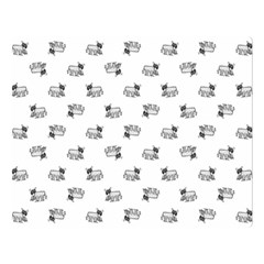 Funny Monster Feline Drawing Motif Pattern Double Sided Flano Blanket (large)  by dflcprintsclothing