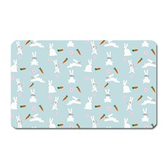 Funny And Funny Hares  And Rabbits In The Meadow Magnet (rectangular) by SychEva