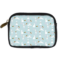 Funny And Funny Hares  And Rabbits In The Meadow Digital Camera Leather Case by SychEva