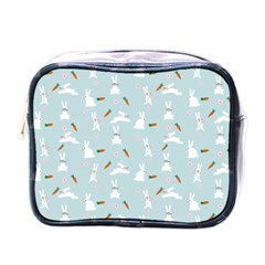 Funny And Funny Hares  And Rabbits In The Meadow Mini Toiletries Bag (one Side) by SychEva