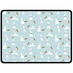 Funny And Funny Hares  And Rabbits In The Meadow Fleece Blanket (large)  by SychEva