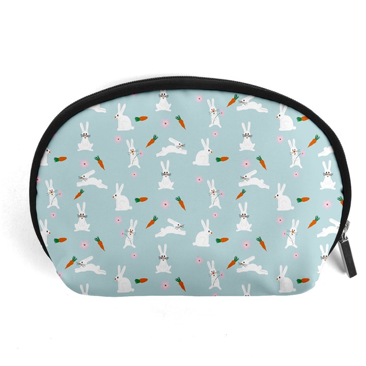 Funny And Funny Hares  And Rabbits In The Meadow Accessory Pouch (Large)