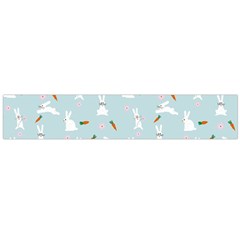 Funny And Funny Hares  And Rabbits In The Meadow Large Flano Scarf  by SychEva