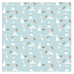 Funny And Funny Hares  And Rabbits In The Meadow Large Satin Scarf (square) by SychEva