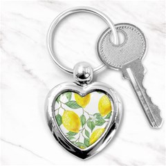 Vintage Lemons Key Chain (heart)