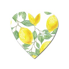 Vintage Lemons Heart Magnet