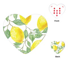 Vintage Lemons Playing Cards Single Design (heart)